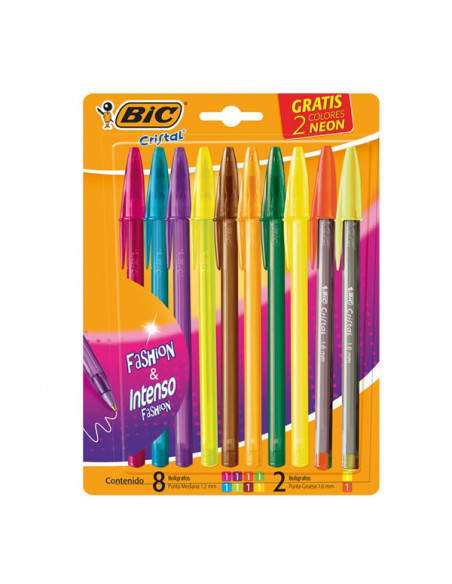 Bolígrafo BIC Cristal x 8 colores – Loja ciudad de papel